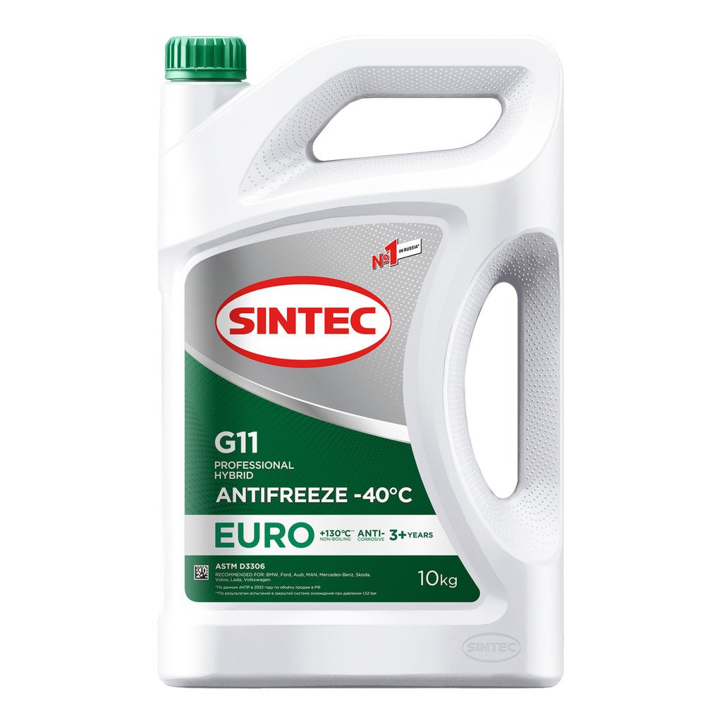 Антифриз Sintec Euro G11 green -40 10кг